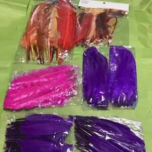 Feathers Purple and Autumn 131 Feathers Total